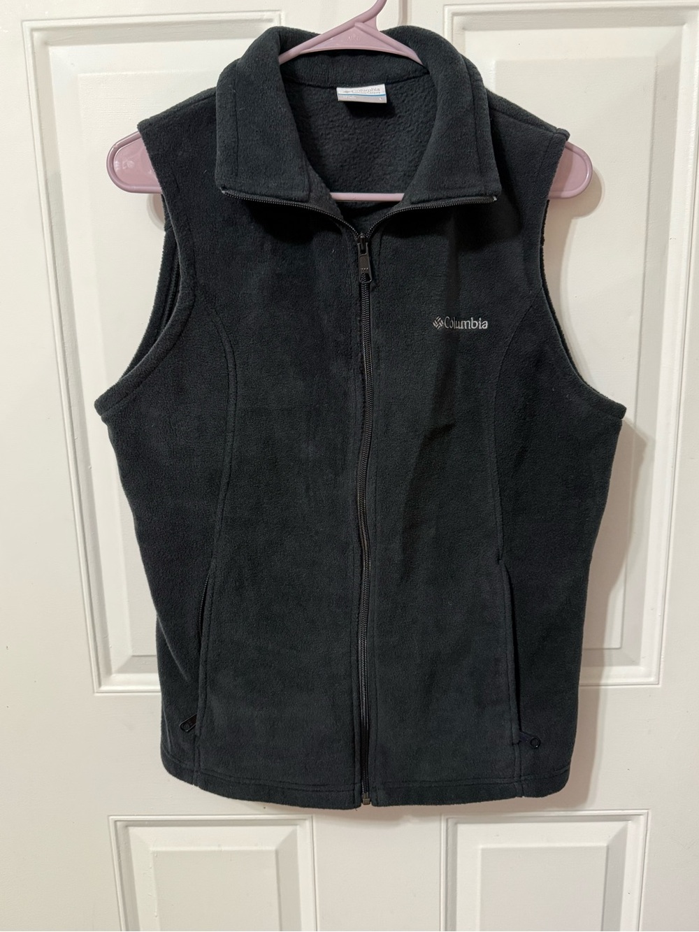 Columbia Black Fleece Vest - Sleeveless Zip Front